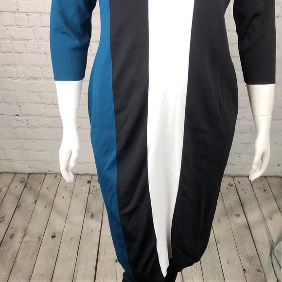 INC Colorblock Fitted Sweater Dress Plus Size 1X - Picture 3 of 7